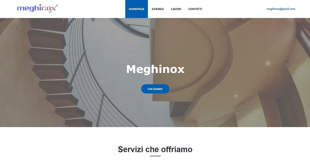 Realizzazione sito web per carpentieri 